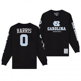 North Carolina Tar Heels Anthony Harris NCAA Basketball #0 Black Fadad T-Shirt