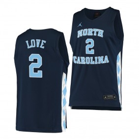 North Carolina Tar Heels Caleb Love Navy 2020-21 Alternate Men College Basketball Jersey