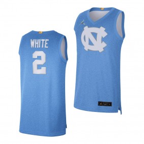 College Basketball North Carolina Tar Heels Coby White Blue 100th Anniversary Rivalry Limited Jersey