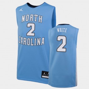 North Carolina Tar Heels Coby White Carolina Blue Replica College Basketball Jersey