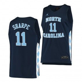 North Carolina Tar Heels Day'Ron Sharpe Navy 2020-21 Alternate Men College Basketball Jersey