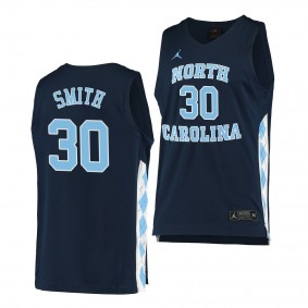 North Carolina Tar Heels K.J. Smith Navy 2020-21 Alternate Men College Basketball Jersey