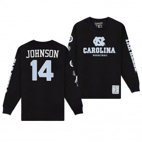 North Carolina Tar Heels Puff Johnson NCAA Basketball #14 Black Fadad T-Shirt