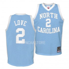 North Carolina Tar Heels Caleb Love Throwback 2022-23 NCAA Basketball Jersey Youth Blue